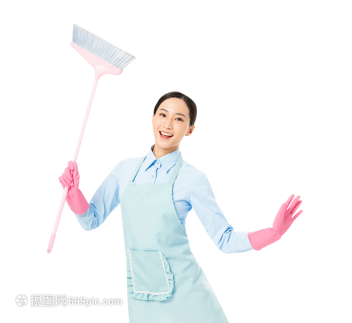 家政服務女性掃地